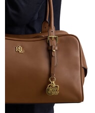 RALPH LAUREN MARCY Bolso de hombro de piel lauren tan1 - Bolsos Mujer - 3