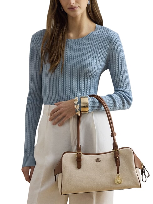 MARCY Bolso de hombro, doble portabilidad blanco/bronceado - Bolsos Mujer