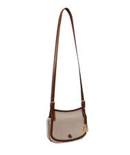 RALPH LAUREN MARCY Minibolso con correa de hombro ajustable. blanco/bronceado - Bolsos Mujer - 5