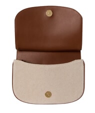 RALPH LAUREN MARCY Minibolso con correa de hombro ajustable. blanco/bronceado - Bolsos Mujer - 6