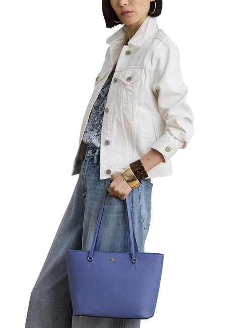 KARLY Bolso shopping de piel Azul Carson - Bolsos Mujer