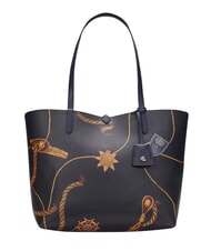 RALPH LAUREN Merrimack Comprador de hombro reversible azul marino/rayas finas - Bolsos Mujer - 7