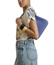 RALPH LAUREN DANNI Bolso bandolera, con bandolera, en piel Azul Carson - Bolsos Mujer - 3