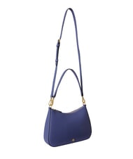 RALPH LAUREN DANNI Bolso bandolera, con bandolera, en piel Azul Carson - Bolsos Mujer - 4