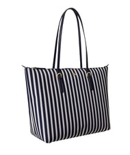 RALPH LAUREN KEATON Bolsa de la compra mediana raya fina/azul marino refinado - Bolsos Mujer - 3