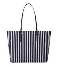 RALPH LAUREN KEATON Bolsa de la compra mediana raya fina/azul marino refinado - Bolsos Mujer - 4