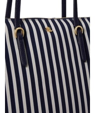 RALPH LAUREN KEATON Bolsa de la compra mediana raya fina/azul marino refinado - Bolsos Mujer - 6