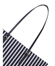RALPH LAUREN KEATON Bolsa de la compra mediana raya fina/azul marino refinado - Bolsos Mujer - 7