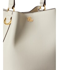 RALPH LAUREN REESE Bolso de mano con correa para el hombro, de piel. blanco suave - Bolsos Mujer - 5