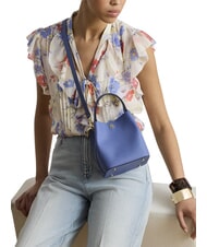 RALPH LAUREN REESE Bolso de mano con correa para el hombro, de piel. Azul Carson - Bolsos Mujer - 2