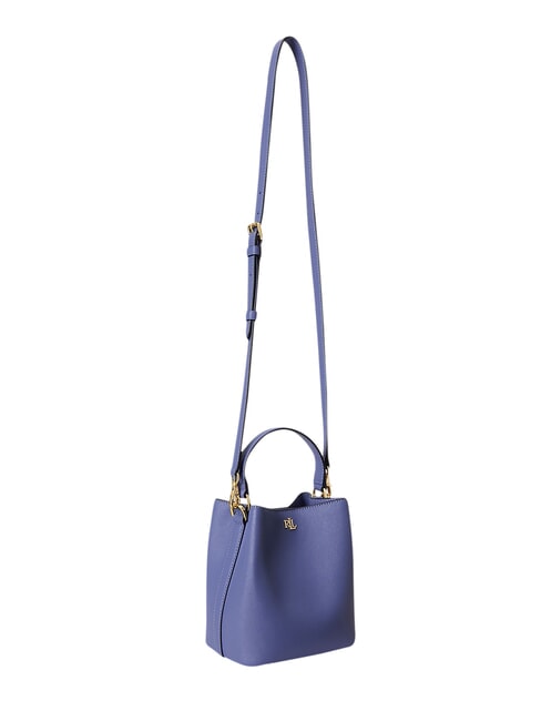 REESE Bolso de mano con correa para el hombro, de piel. Azul Carson - Bolsos Mujer