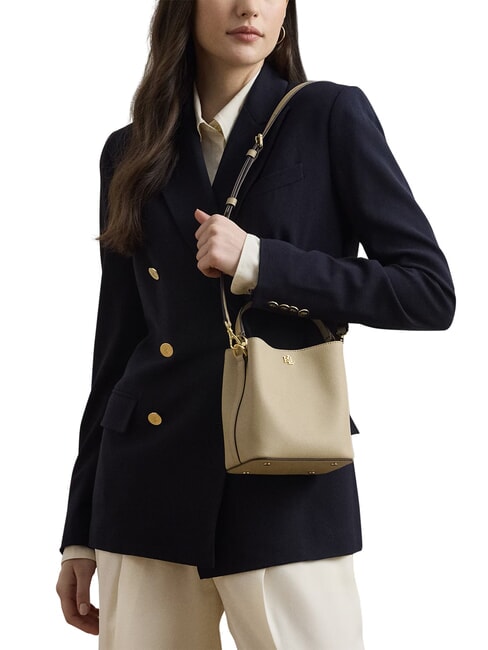 REESE Bolso de mano con correa para el hombro, de piel. beige claro - Bolsos Mujer