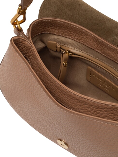 HELENA ROUND Bolso de mano con correa para el hombro, de piel. arcilla - Bolsos Mujer