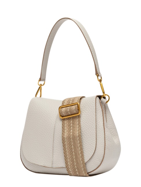 HELENA ROUND Bolso de hombro con correa, de piel. arena - Bolsos Mujer