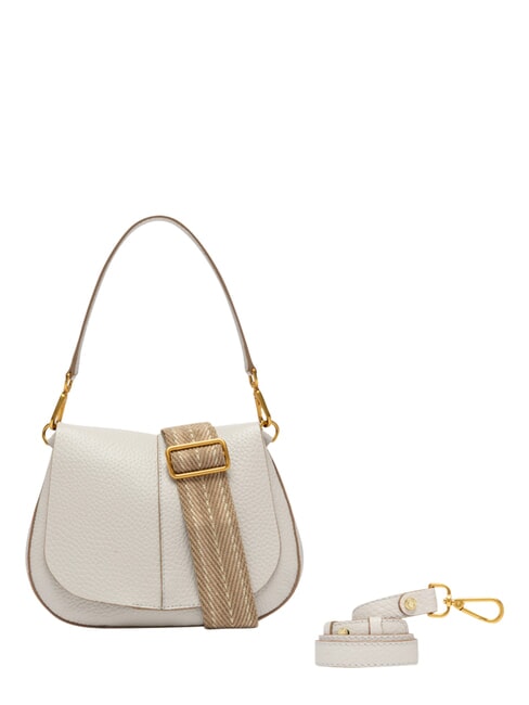 HELENA ROUND Bolso de hombro con correa, de piel. arena - Bolsos Mujer