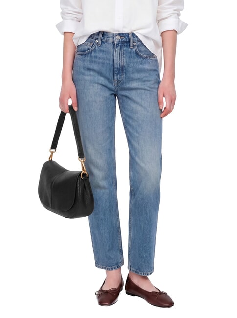 HELENA ROUND Bolso de mano con correa para el hombro, de piel. negro - Bolsos Mujer