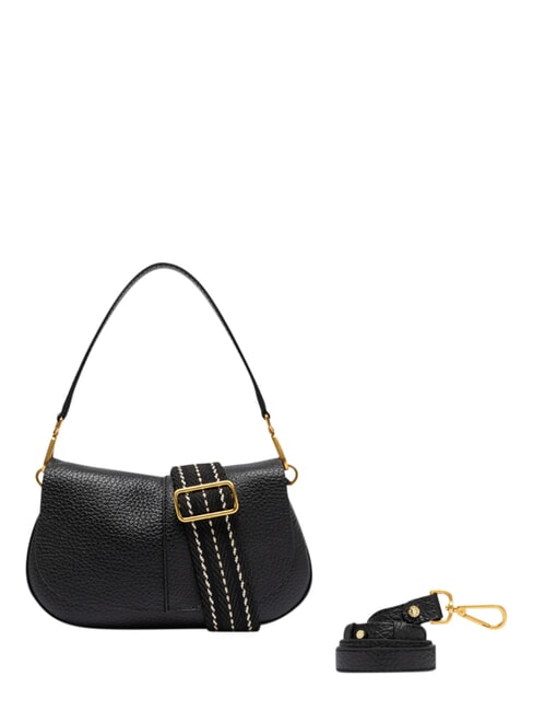 HELENA ROUND Bolso de mano con correa para el hombro, de piel. negro - Bolsos Mujer