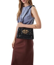 LOVE MOSCHINO EMBOSSED Bolso de hombro negro - Bolsos Mujer - 2