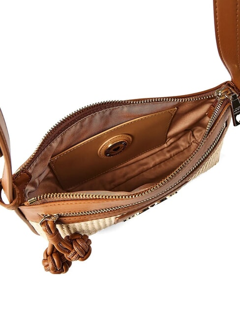 STRAW CHIC Minibolso de hombro natural/cuero - Bolsos Mujer