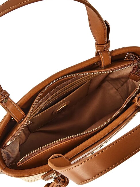 STRAW CHIC Bolso de mano con correa para el hombro. natural/cuero - Bolsos Mujer