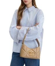 LOVE MOSCHINO EMBOSSED Bolso de hombro gris pardo - Bolsos Mujer - 2