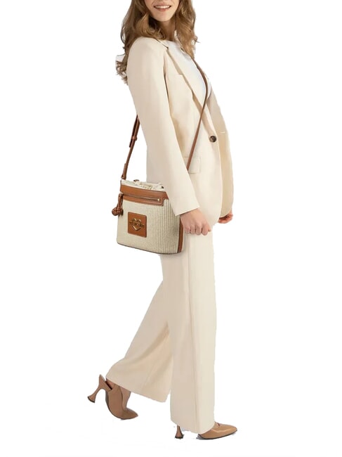 STRAW CHIC Minibolso de hombro natural/cuero - Bolsos Mujer