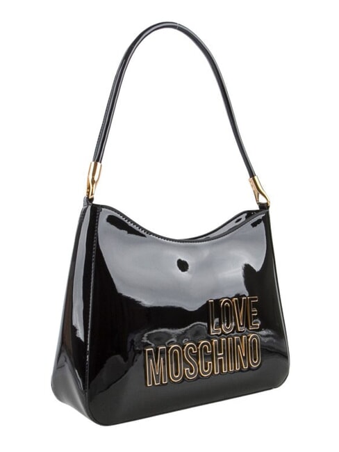 ENAMELED Bolso de hombro negro - Bolsos Mujer
