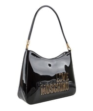 LOVE MOSCHINO ENAMELED Bolso de hombro negro - Bolsos Mujer - 2