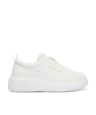 ARMANI EXCHANGE SUPER Zapatillas de cuero blanco brillante - Zapatos Mujer - 2