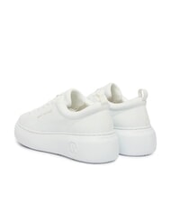 ARMANI EXCHANGE SUPER Zapatillas de cuero blanco brillante - Zapatos Mujer - 3
