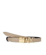 ARMANI EXCHANGE CINTURA Cintur&oacute;n de cuero reversible negro / arena - Cinturones - 2