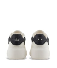 ARMANI EXCHANGE SUPER MINI-TUMBLED Zapatillas blanco roto + negro - Zapatos Mujer - 3