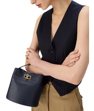 FURLA AMELIA Mini bolso tipo cubo, de mano azul tinta - Bolsos Mujer - 5