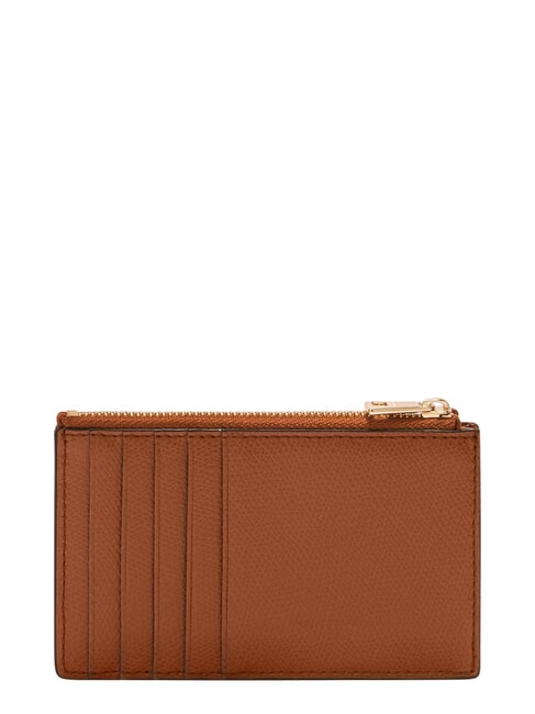 CAMELIA Cartera plana de piel co&ntilde;ac - Carteras Mujer