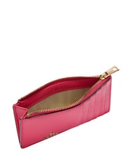 FURLA CAMELIA Cartera plana de piel rosa terciopelo - Carteras Mujer - 3