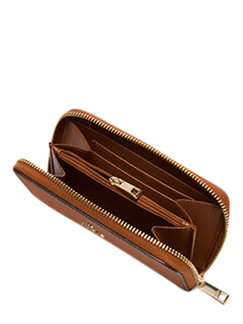 CAMELIA Cartera con cremallera, de piel. co&ntilde;ac - Carteras Mujer