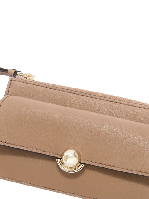 SFERA SOFT Tarjetero con solapa, de piel. toffee+postre int. - Carteras Mujer