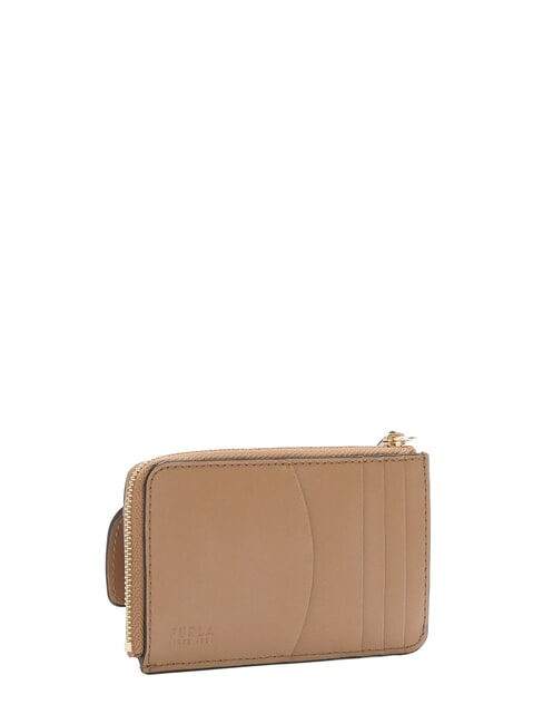 SFERA SOFT Tarjetero con solapa, de piel. toffee+postre int. - Carteras Mujer