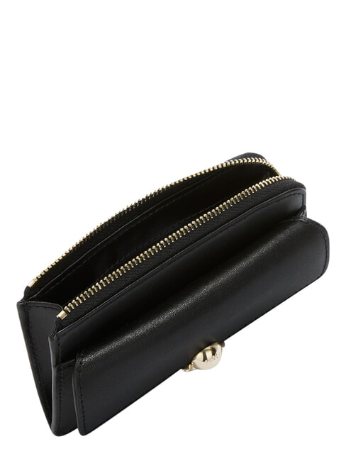 SFERA SOFT Tarjetero con solapa, de piel. negro - Carteras Mujer