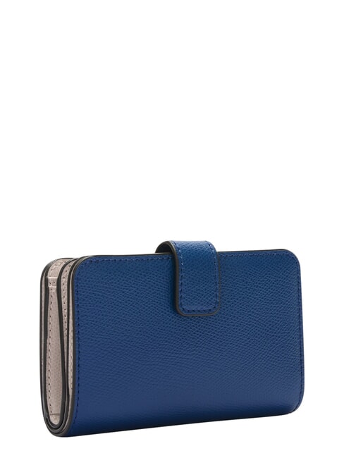 CAMELIA Cartera de mujer de piel &iacute;ndigo+corolla int. - Carteras Mujer