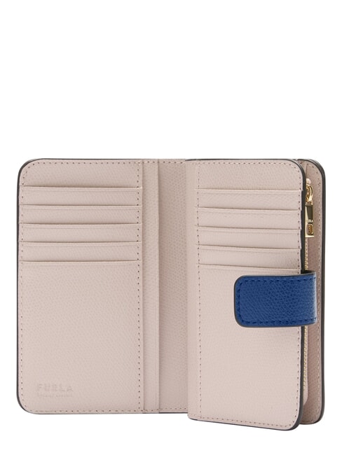 CAMELIA Cartera de mujer de piel &iacute;ndigo+corolla int. - Carteras Mujer