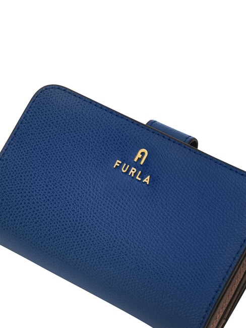 CAMELIA Cartera de mujer de piel &iacute;ndigo+corolla int. - Carteras Mujer