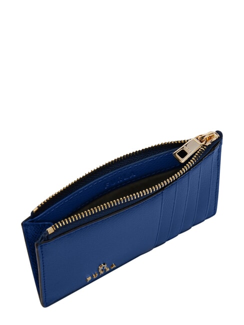 CAMELIA Cartera plana de piel &iacute;ndigo - Carteras Mujer