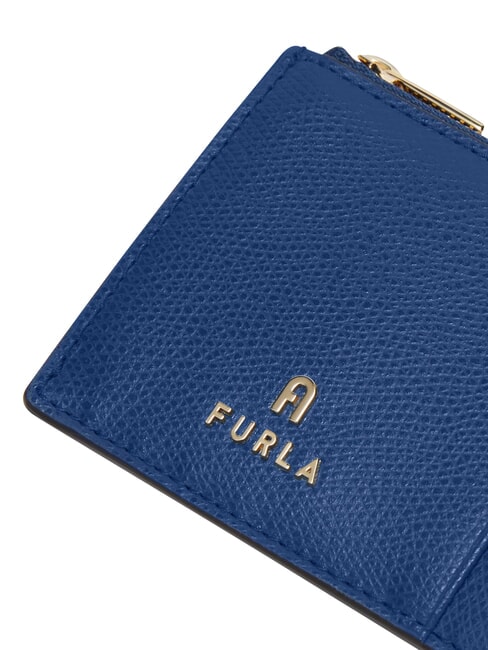 CAMELIA Cartera plana de piel &iacute;ndigo - Carteras Mujer