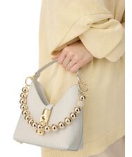 FURLA IRIDE Minibolso de hombro, de piel. CREMA - Bolsos Mujer - 7
