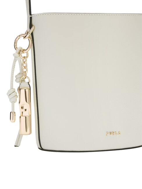 ROXIE Bolso bandolera tipo cubo de piel Ares CREMA - Bolsos Mujer