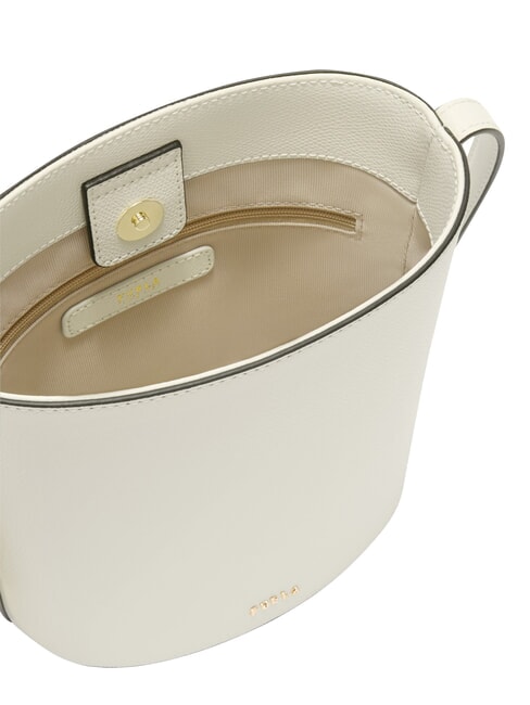 ROXIE Bolso bandolera tipo cubo de piel Ares CREMA - Bolsos Mujer