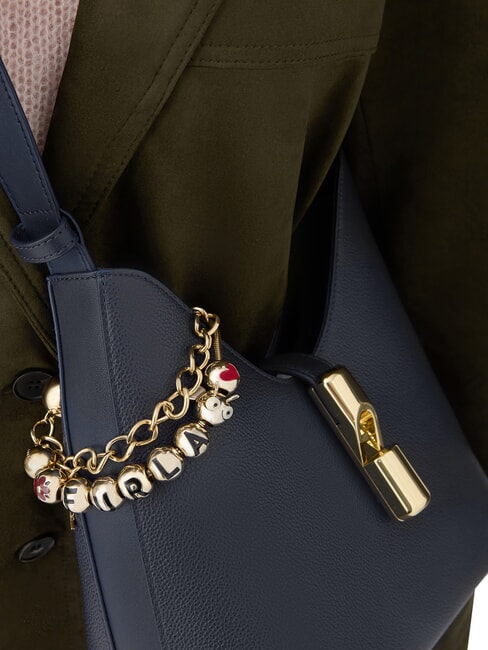 GOCCIA Bolso de hombro de piel azul tinta - Bolsos Mujer