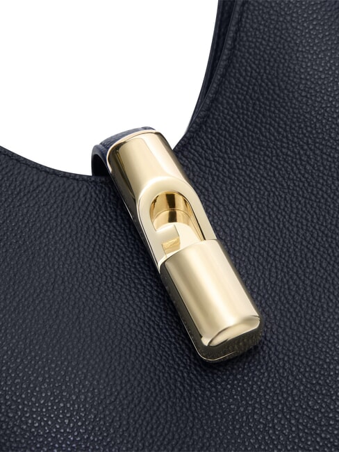 GOCCIA Bolso de hombro de piel azul tinta - Bolsos Mujer