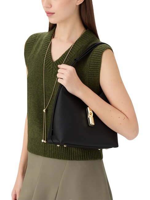 GOCCIA Bolso de hombro de piel negro - Bolsos Mujer